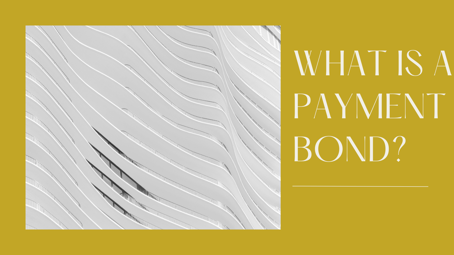 surety bond - How to define payment bonds? - building